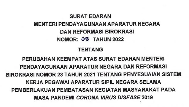 Menteri PANRB: ASN di Daerah PPKM Level 1 WFO 100 Persen