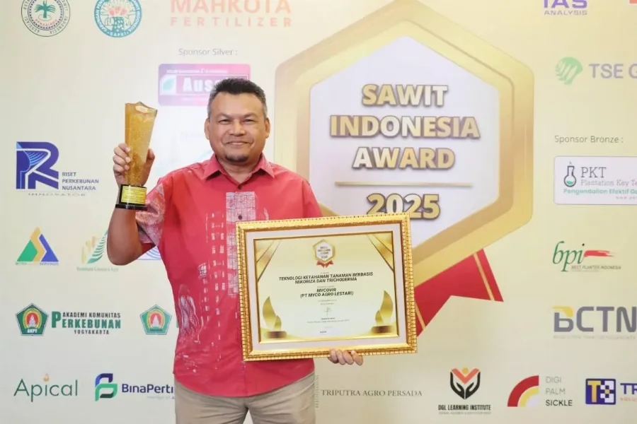 MYCOVIR Dianugerahi Sawit Indonesia Award 2025 Berkat Teknologi Ketahanan Tanaman Berbasis Mikoriza dan Trichoderma