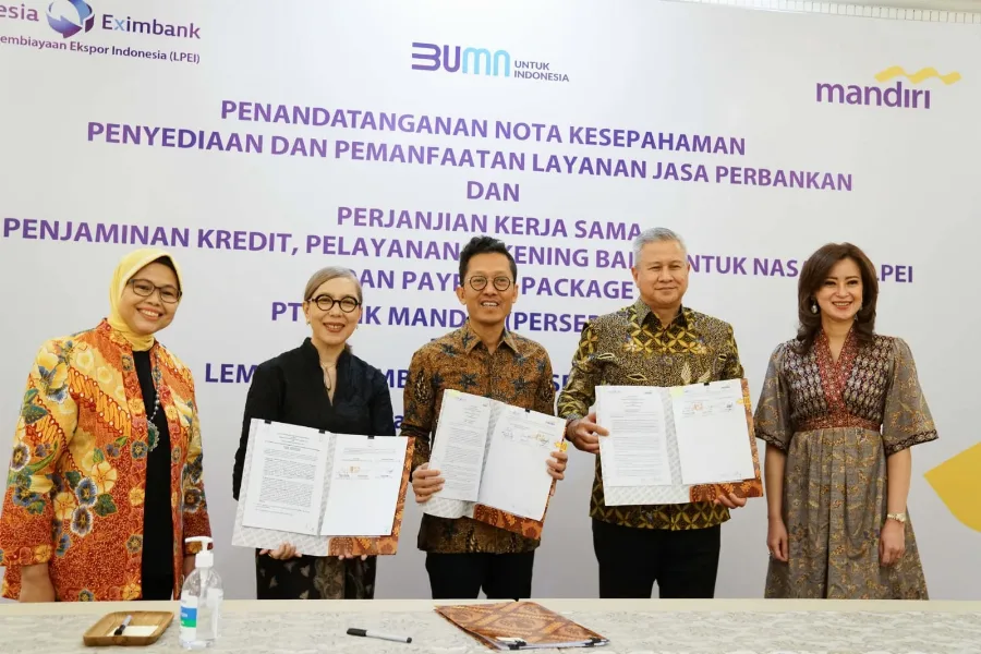 Dukung Transaksi Ekspor, LPEI dan Bank Mandiri Perkuat Sinergi Layanan Keuangan