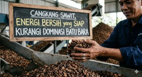 Cangkang Sawit, Energi Bersih yang Siap Kurangi Dominasi Batu Bara