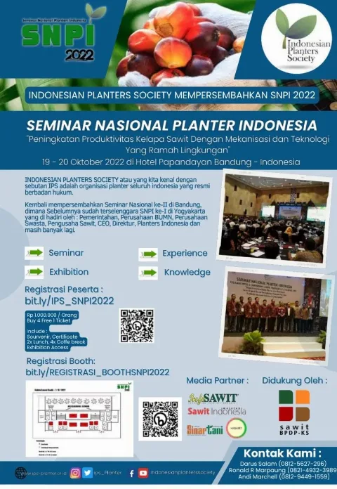 SNPI 2022 Bahas Produktivitas Sawit Berbasis Mekanisasi dan Teknologi
