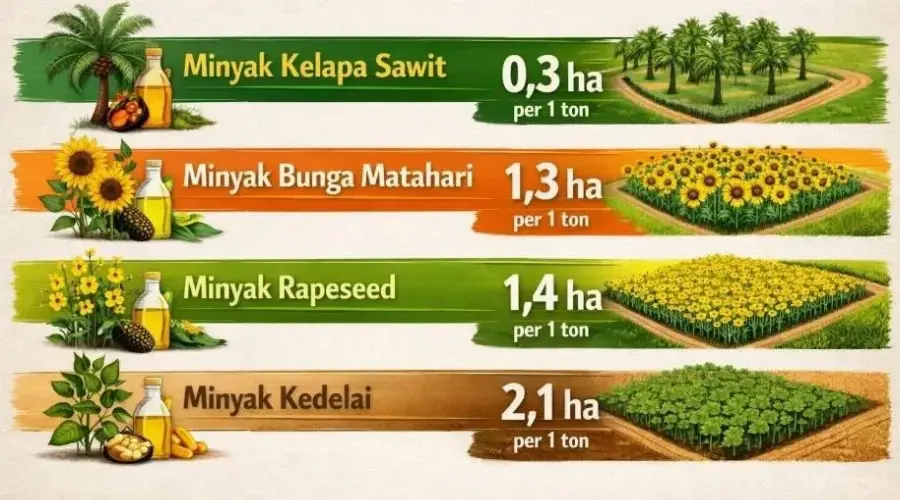 Sawit Minyak Nabati yang Paling Hemat Lahan dan Paling Berkelanjutan