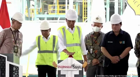 Presiden Jokowi Resmikan Pabrik NPK Pupuk Iskandar Muda di Aceh