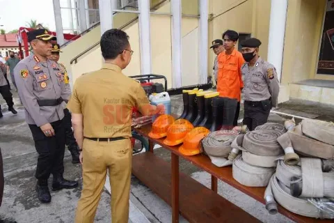 Polresta Pekanbaru Melakukan Kegiatan Pengecekan Alat Perlengkapan Penanganan Karlahut