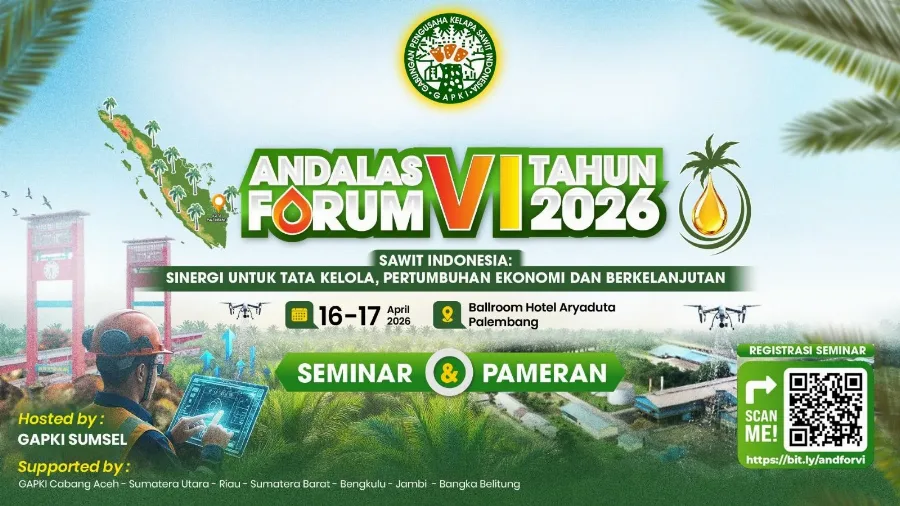 Andalas Forum VI 2026 di Palembang, Bahas Masa Depan Sawit Berkelanjutan