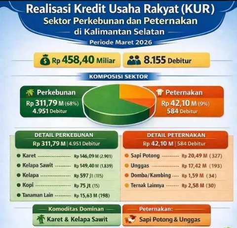 Sawit Jadi Primadona, Serap Kredit Usaha Rakyat Rp149,4 Miliar di Kalimantan Selatan