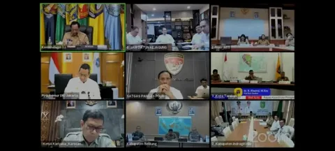 Asisten II Setdaprov Riau Ikuti Rakor Pengendalian Inflasi Bersama Mendagri