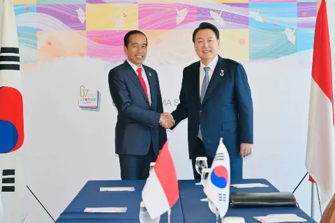 Presiden Jokowi Tekankan Sejumlah Kerja Sama Indonesia-Korea Selatan