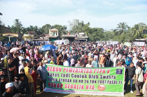 Masyarakat Desa Kasikan dan Talang Danto Tolak Perpanjangan HGU PTPN V, Apa Sebabnya?