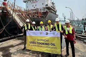 PT Alpine Biofuels Commodities Lepas Ekspor Perdana 2.748,6 Ton Used Cooking Oil ke Malaysia