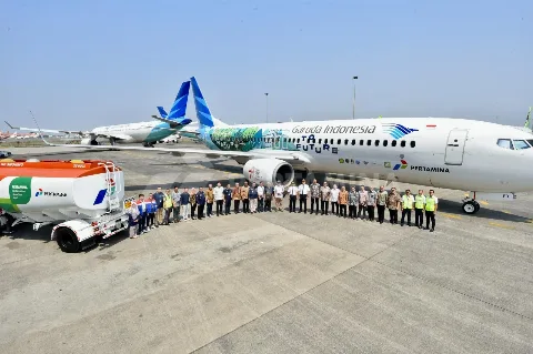 Pertamina dan Garuda Indonesia Uji Terbang Dengan Sustainable Aviation Fuel (SAF)